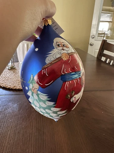 1997 年 Christopher Radko "Santa's Herald" 大号泪珠玻璃装饰品 - 第 2 张/共 8 张