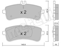 Metelli Bremsbelagsatz, Scheibenbremse 22-1200-0 FüR MERCEDES-BENZ