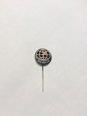 Official Logo Pin Ice Hockey World Cup Switzerland 1971 Badge Extremely Rare