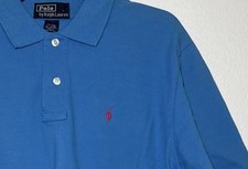 Polo Ralph Lauren Polo Shirt Mens Size XL Blue Short Sleeve Casual Small Stain 