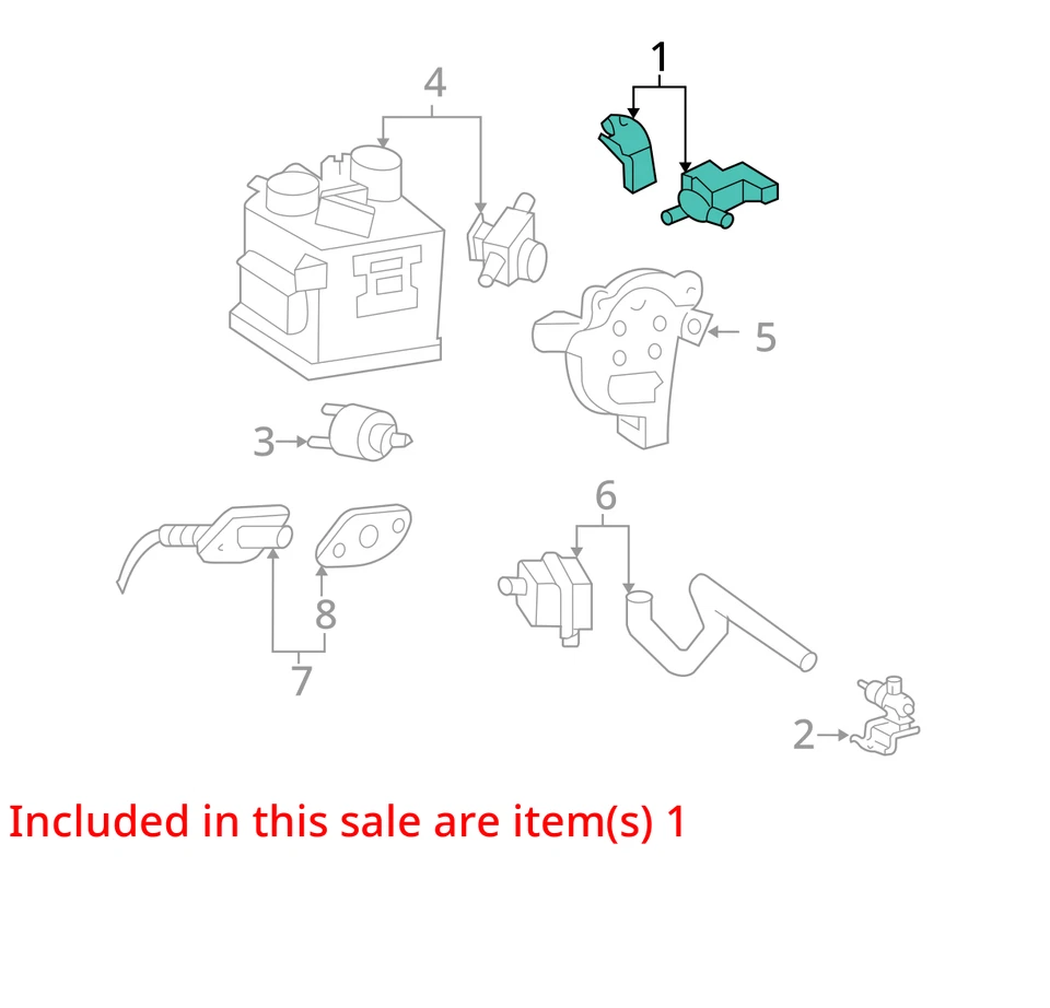 2001-2007 Toyota Sequoia Vacuum Switch Valve 25860-50100 OEM - Image 3 of 4
