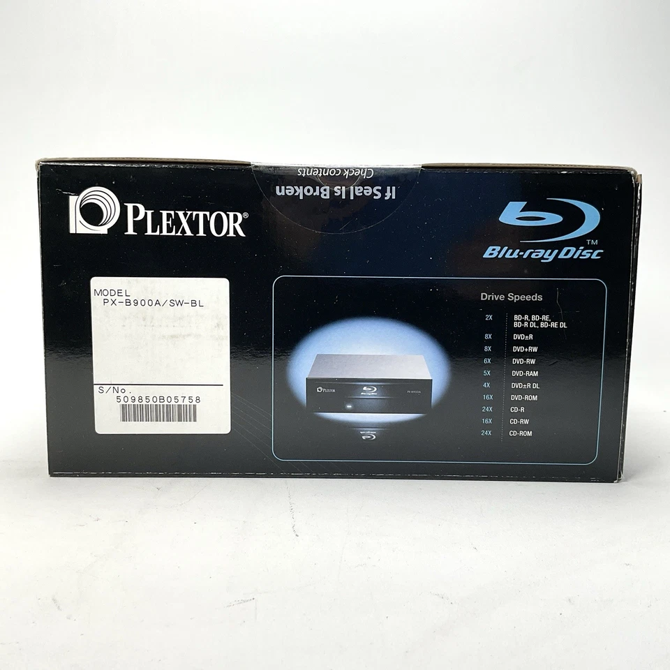 Plextor Blu-Ray Disk Drive E-IDE ATAPI PX-B900A Vintage Factory Sealed - Image 3 of 4
