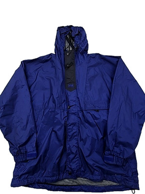 Helly Hansen Mens Rain Jacket Blue Size L Hooded Waterproof