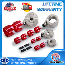 Universal Radiator Hose Cover Kit Sleeving Braided Stainless Steel Dress-up Hose