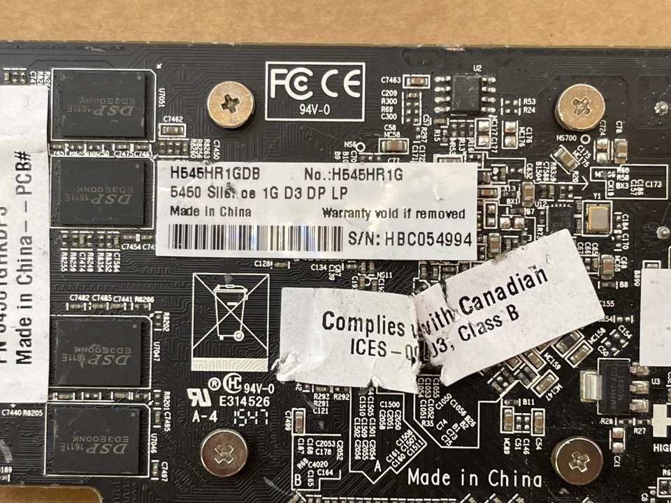 VISIONTEK VT 5450 H545HR1GDB Low-Profile Video Card PCIe 1GB VGA DisplayPort DVI - Image 4 of 4