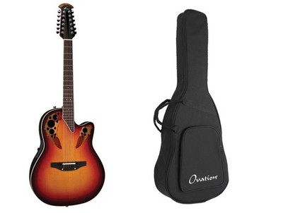 Ovation Elite 12-String Acoustic/Electric Guitar + Ovation Gig Bag