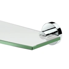 Gatco 4636 Glam 21" Glass and Metal Bathroom Shelf - Chrome