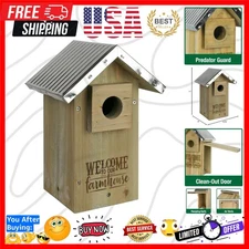 WWGH3-DECO Galvanized Weathered Cedar Bluebird House