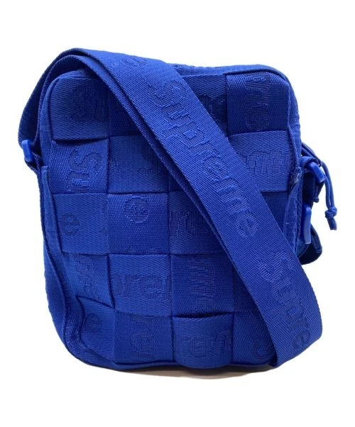 Sac bandoulière SUPREME tissé bleu