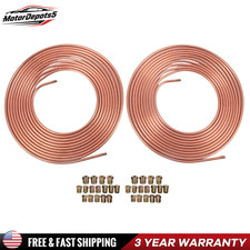 2pcs Copper Brake Line Tubing Kit For Universal 14 Od 25 Ft Coil W 32 2pcs Copper Brake Line Tubing Kit For Universal 14 Od 25 Ft Coil W 32