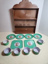 Vintage Tin Holly Hobby Dish Set