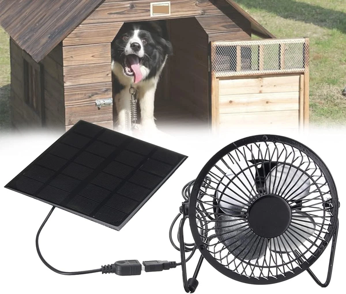S-SNAIL-OO Solar Powered Exhaust Fan 5W Mini Ventilator for Greenhouses, RVs & O - Picture 1 of 7