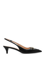 GUCCI Horsebit Black Leather Slingback Pumps New Authentic
