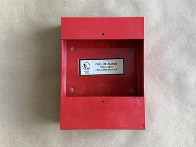 Fire-Lite SB10 Fire Alarm Back Box Red USED