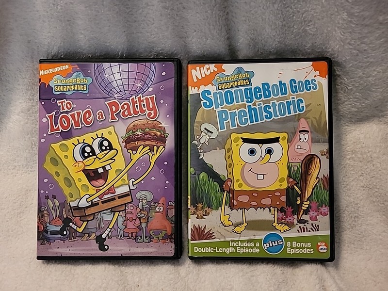 Lot SpongeBob SquarePants DVDs, To Love A Patty & SpongeBob Goes Prehistoric 