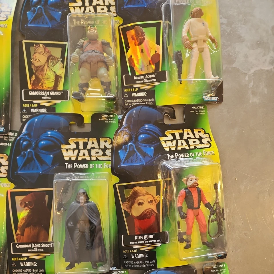 Star Wars Figures The Power of The Force Green Card Lot of 11 kenner hasbro -NEW - Image 3 of 4