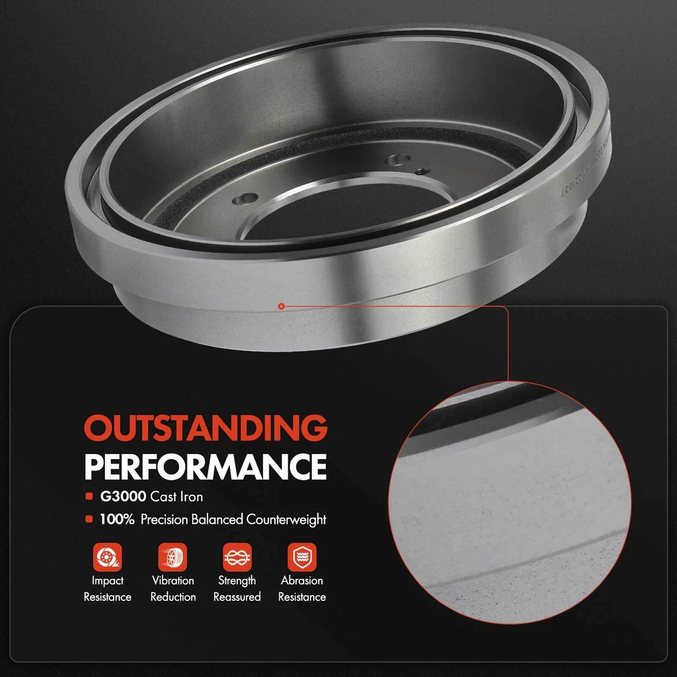 Rear Brake Drum & Ceramic Brake Shoe for Chevrolet Tracker Suzuki Grand Vitara - Image 4 of 4