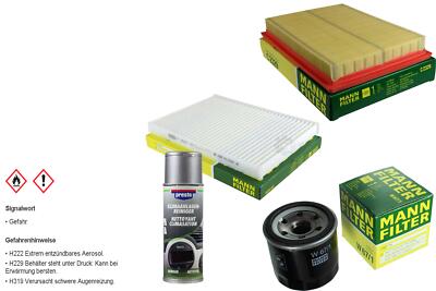 MANN-FILTER Paket + Presto Klima-Reiniger für Renault Koleos HY_