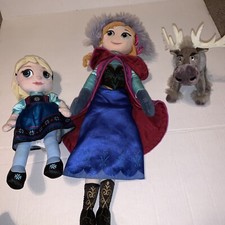 DISNEY STORE FROZEN 20  ANNA PLUSH DOLL TOY PRINCESS Toddler Elsa Sven
