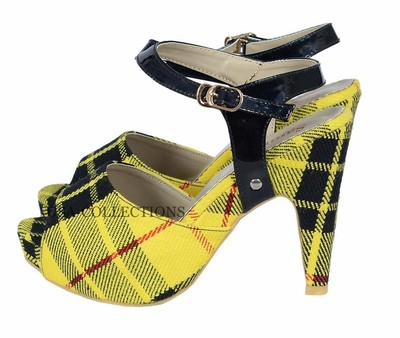 Women Scottish Tartan Plaid Shoes 