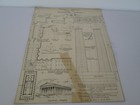 RARE VINTAGE ARCHITECTURAL DRAWING PLAN DORIC ORDER FROM THE PARTHENON ATHENS