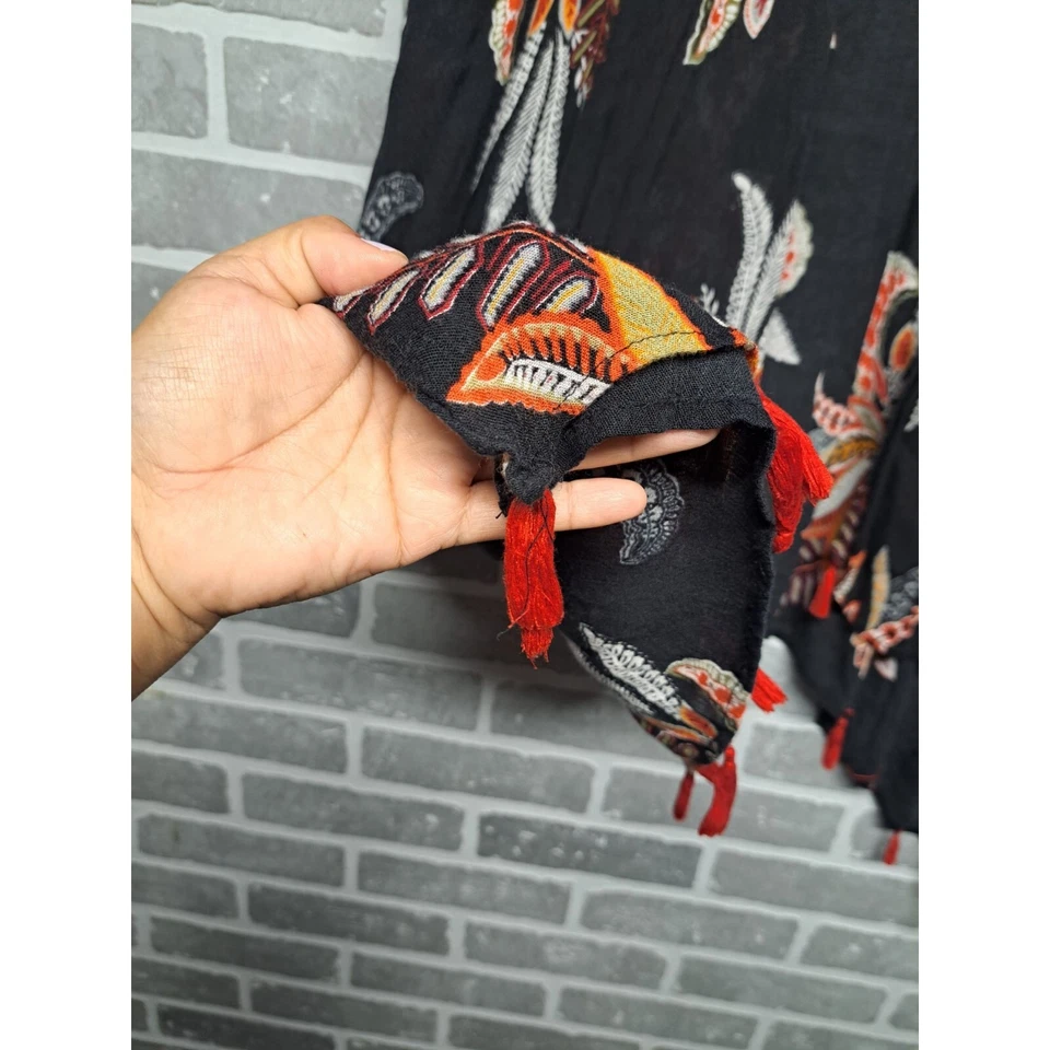 Ultra Pink Women’s Fringe Kimono Open-Front Floral Bohemian Multicolor Size 2X - Image 4 of 4