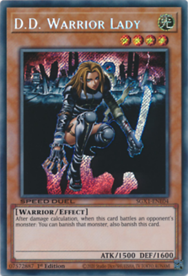 D.D. Warrior Lady 1st Edition N/Mint Secret Rare YUGIOH Card SGX1