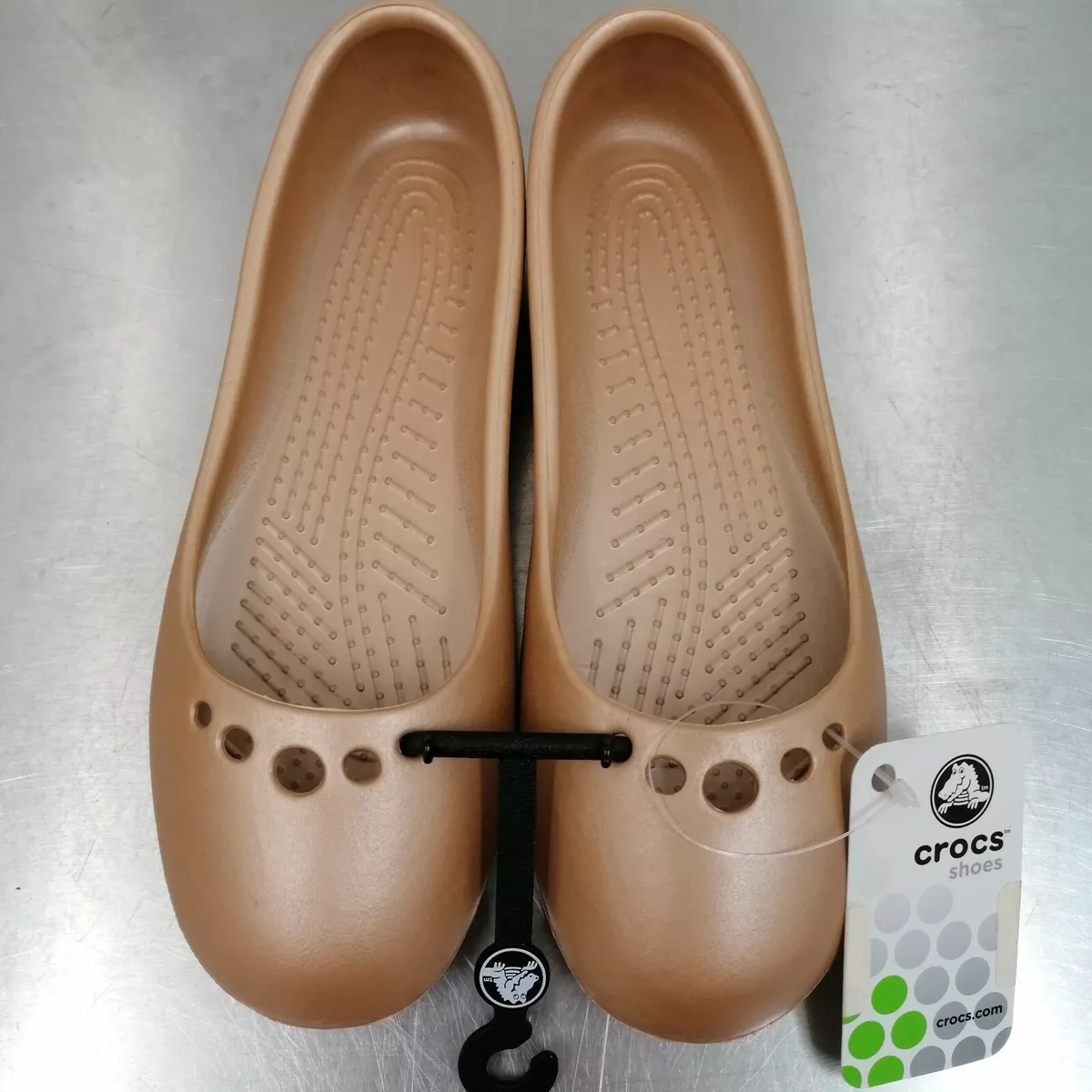 Modsigelse Eller senere Hjælp Crocs Prima Women's Ballerina Shoes (Gold) New w/Tags - Various Sizes  Available | eBay