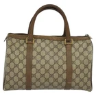 Sac GUCCI GG Supreme Web Sherry Line Boston PVC beige or 40 02 007 authentique KD431