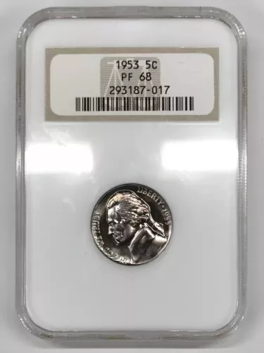 1953 Proof Jefferson Nickel NGC PF-68 - old fatty holder