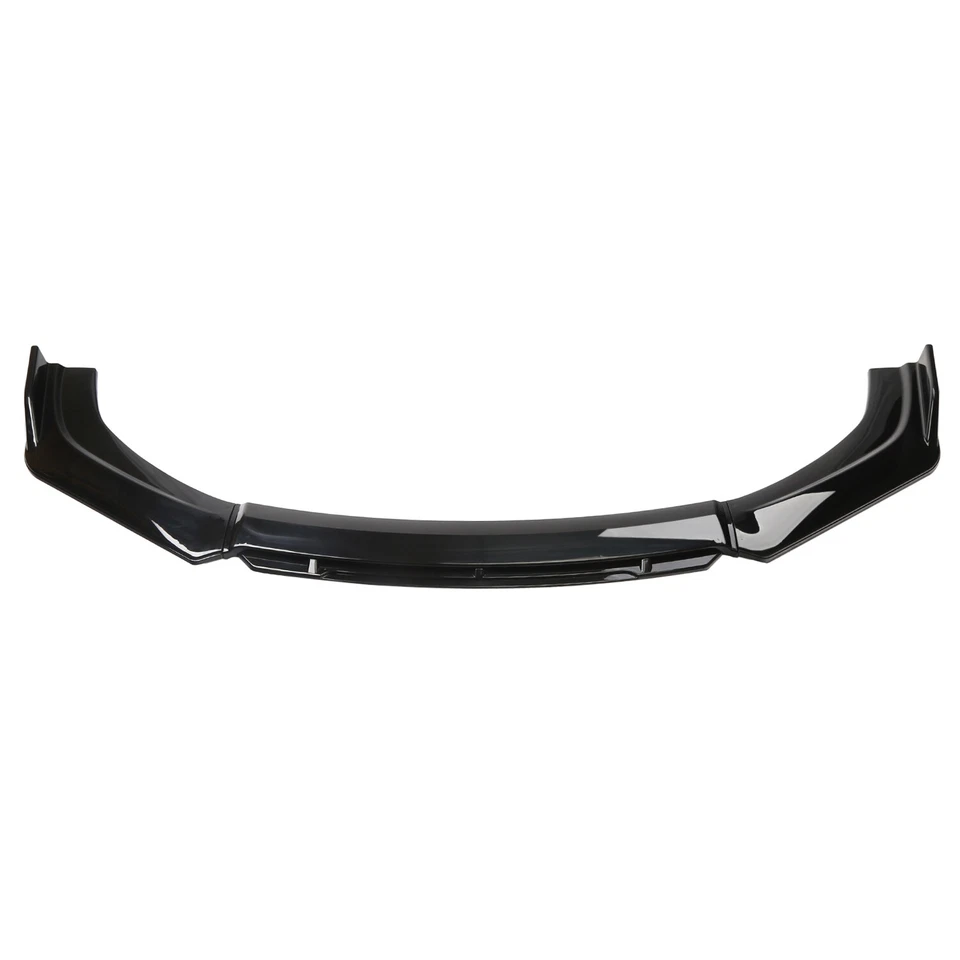 Gloss Black Front Bumper Lip Splitter Spoiler Strut Rods For Audi TT Kit - Image 3 of 4