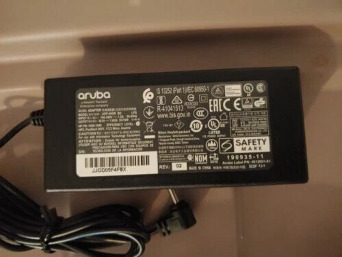  Aruba 48V/50W AC/DC Power Adapter ADP-50GR AP-AC2-48C with cord for AP-303H - Image 2 of 3
