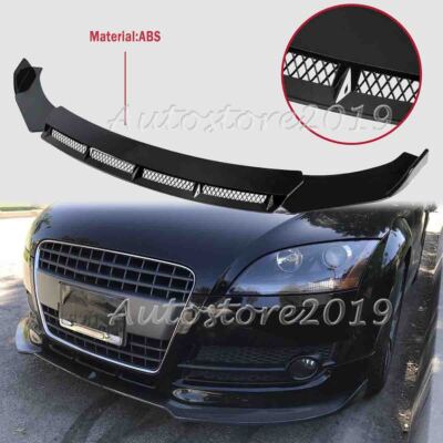 For Audi TT TTS Quattro Glossy Front Bumper Lip Spoiler Splitter Spoiler Kit