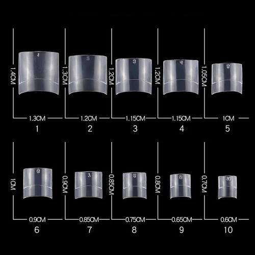 500Pcs Natural Artificial Nail Tips Tool for Nails Salon Supply Toe Nails Clear - Picture 6 of 15