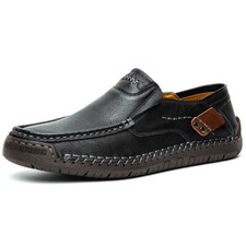 Hombres Moda Cuero Genuino Zapatos Mocasines para Conducir Exterior Tenis Mocasines