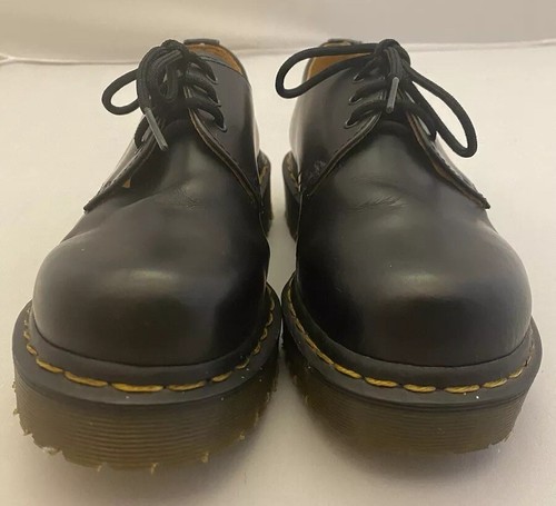Dr. Martens 1461 Extreme Lace Black Smooth Leather Shoes (5 Eyelet) - Size 5 UK - 第 3/8 張圖片