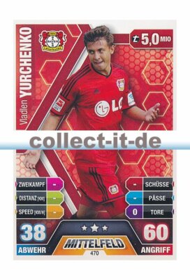Match Attax Extra 14/15 - 470 - Vladlen YURCHENKO
