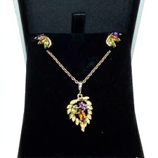 Necklace Earrings Set 9ct Solid Gold 4.54gram Includes chain  Boxed