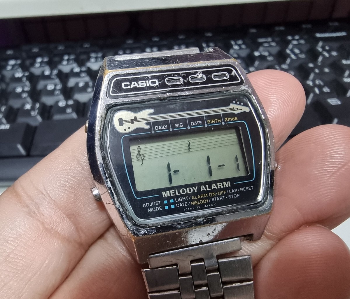 Casio Melody Alarm Guitar Version M-321 Digital Vintage watch Rare