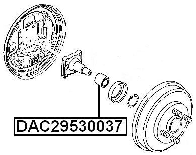 Cojinete de rueda trasera 29X53X37 para Ford Focus I Cak 1998-2005 Foto 2 de 3