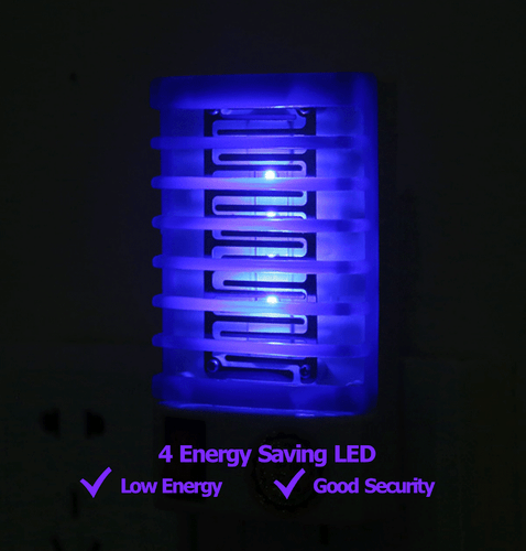 Electric Mosquito Killer Lamp Insect Bug Zapper Night Light LED Repellent Trap - Picture 9 of 12