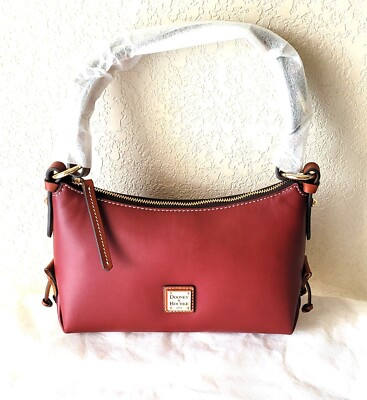 NWT Authentic Dooney and Bourke Penrose Hobo 25 Leather Top Zip