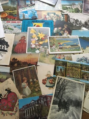 Vintage Lot Of 100 Plus Post Cards 1930 s through the 1970 s