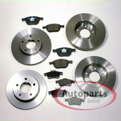 Bremsscheiben Ø 320 mm + Ø 280 mm + Bremsbeläge vorne hinten für Ford Kuga II