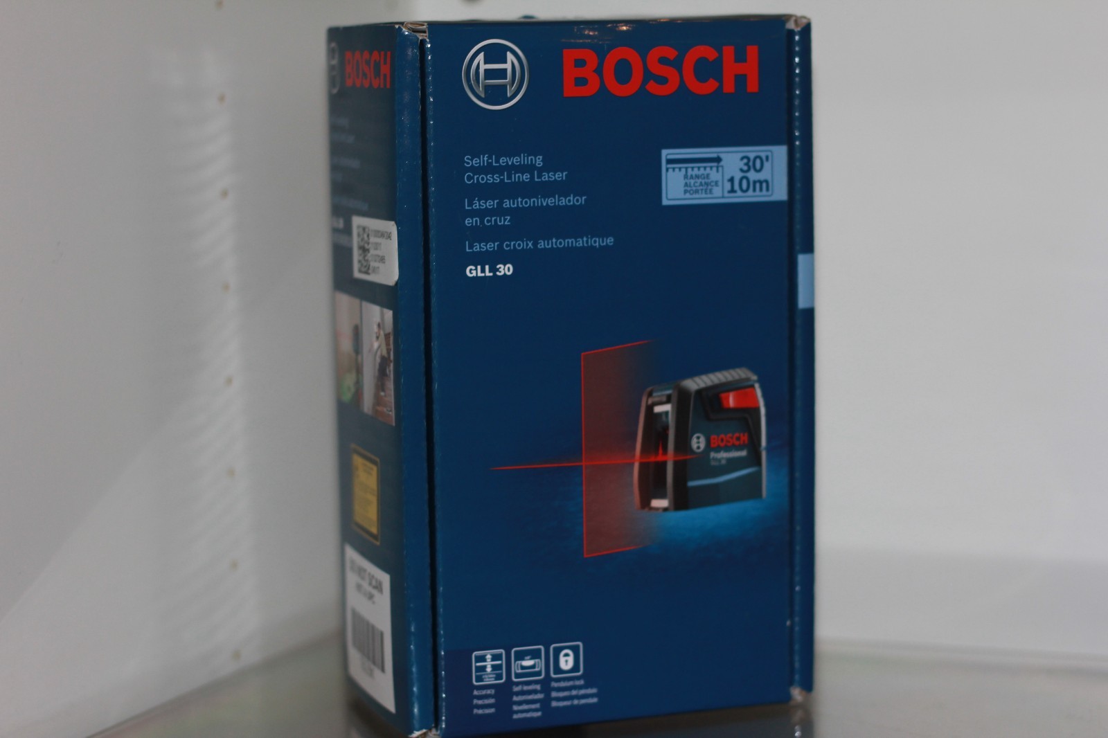 🔥BOSCH GLL30 SELF LEVELING CROSS LINE LASER 30 FEET 1 METERS NEW (042)