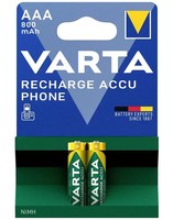 2Er Varta Phone Accu Aaa 800Mah HR03 Micro 1.2V Nimh Dect Telefon Akku 58398