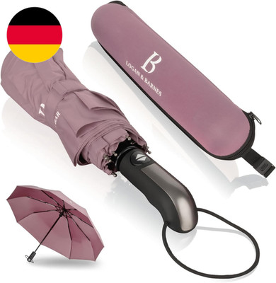 LOGAN & BARNES Regenschirm Sturmfest Bis 140 Km/H - Taschenschirm Mit Zertifizie