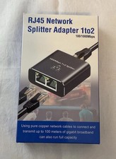 RJ45 Gigabit Ethernet Splitter 1000Mbps LAN Network Internet 1 to 2 Out Adapter