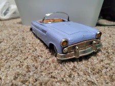 Rare Vintage Nomura 1955 Ford Thunderbird Tin Friction Car, Missing Parts.