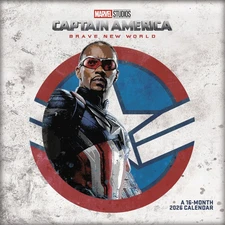Trends International,  Captain America Brave New World 2026 Wall Calendar, 12''